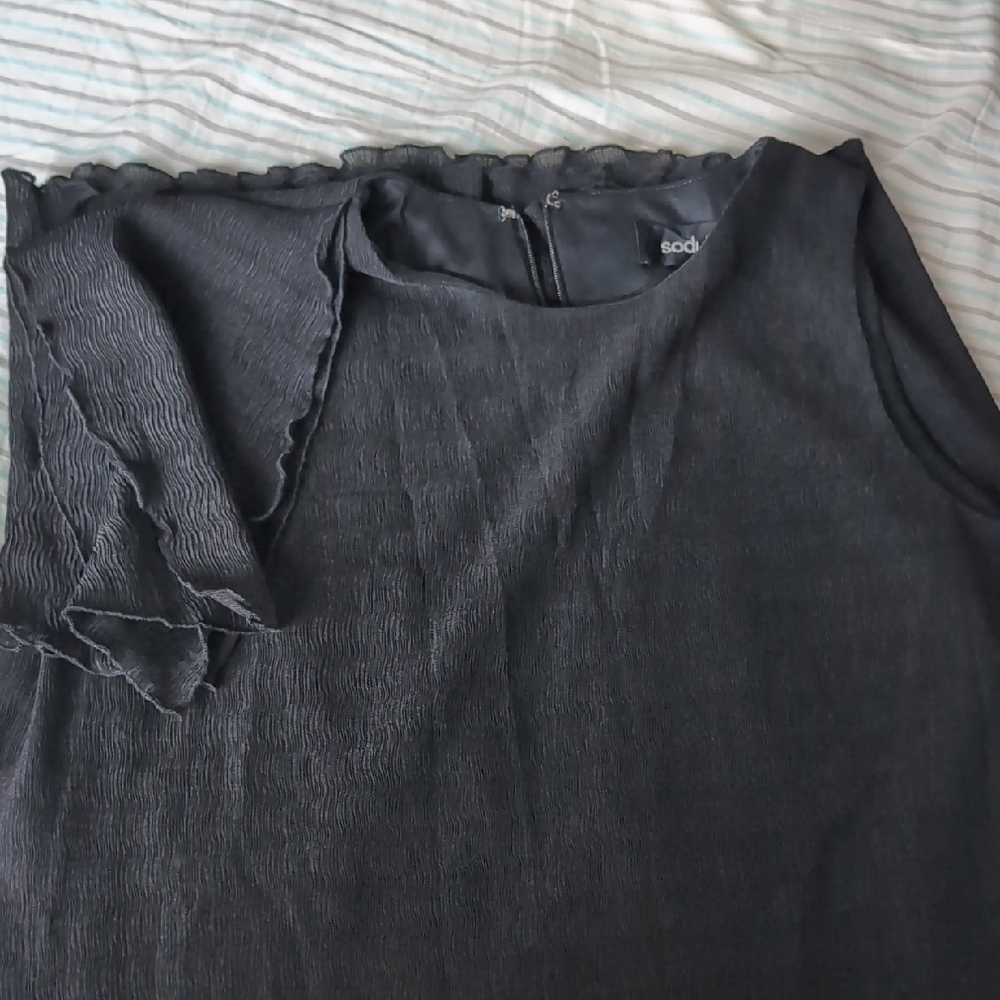 Soda Women's Asymmetrical Black Dress